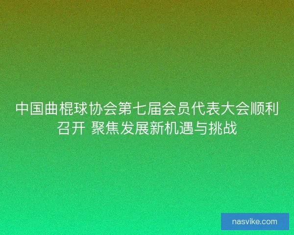 中国曲棍球协会第七届会员代表大会顺利召开 聚焦发展新机遇与挑战